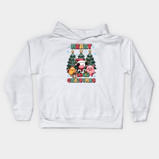 Farm Animals Merry Christmas Kids Hoodie